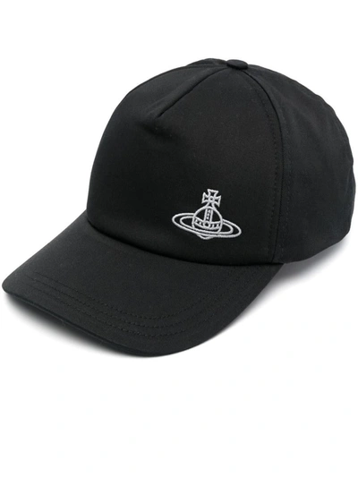 Shop Vivienne Westwood Logo Baseball Cap In Black