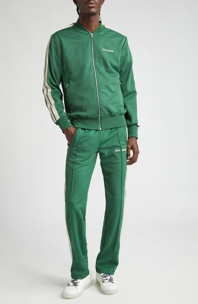 Palm Angels Classic Logo Track Jacket In Green