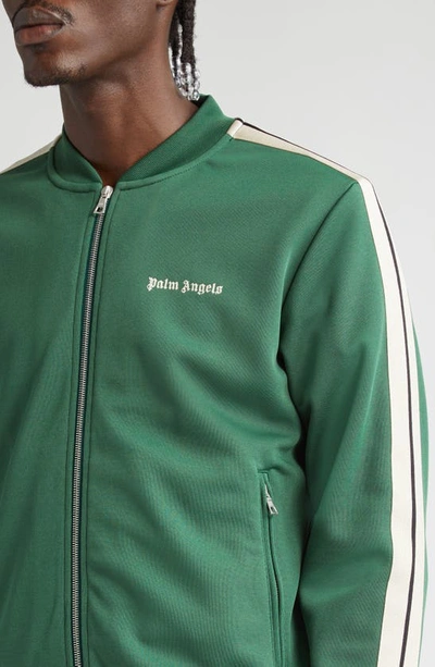 Palm Angels Classic Logo Track Jacket In Green
