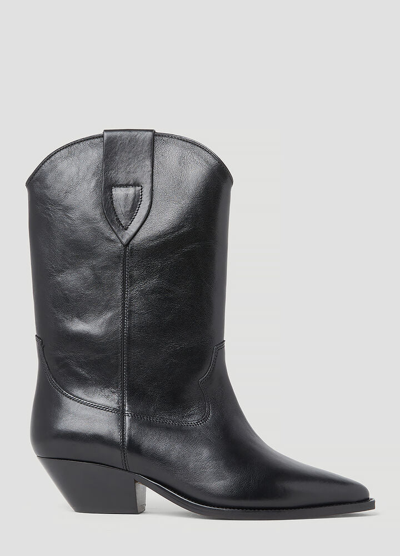 Shop Isabel Marant Women Duerto Leather Cowboy Boots In Black