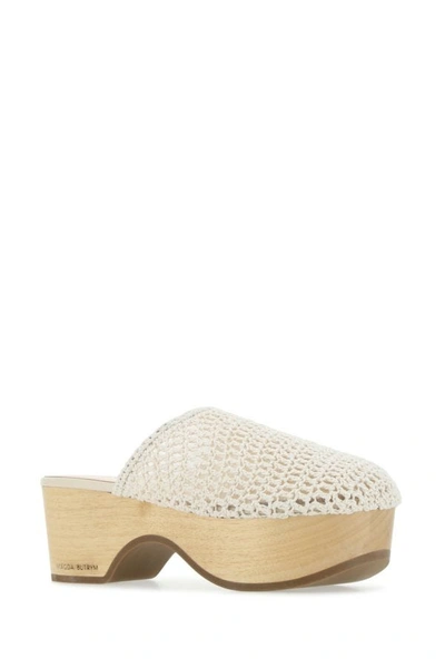 Shop Magda Butrym Woman Ivory Crochet Chunky Clogs In White