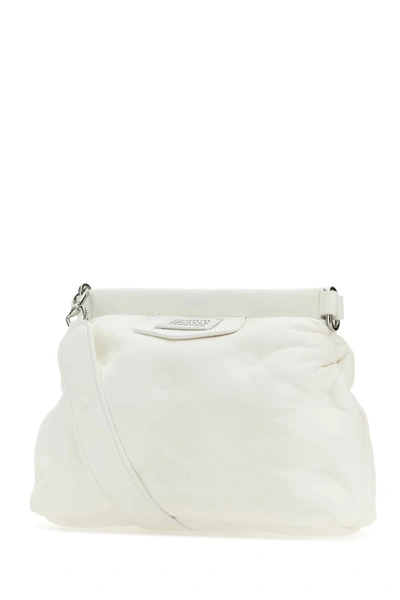 Shop Maison Margiela Woman White Nappa Leather Small Glam Slam Classique Crossbody Bag