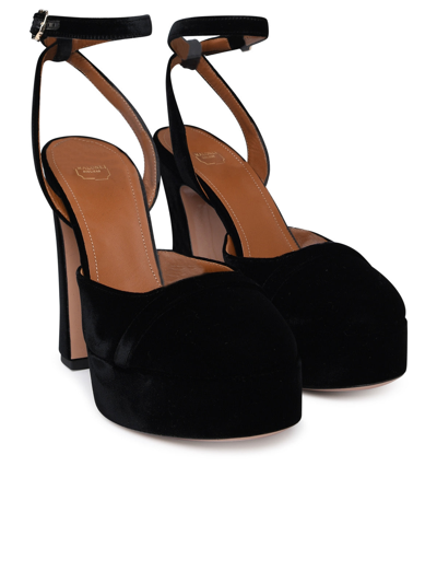 Shop Malone Souliers Woman  'mora' Black Velvet Sandals