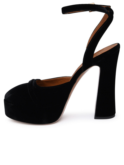 Shop Malone Souliers Woman  'mora' Black Velvet Sandals