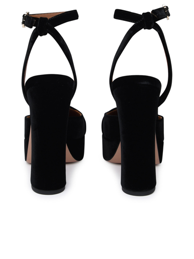 Shop Malone Souliers Woman  'mora' Black Velvet Sandals