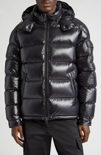 Moncler Maya Quilted Nylon Down Jacket In Black