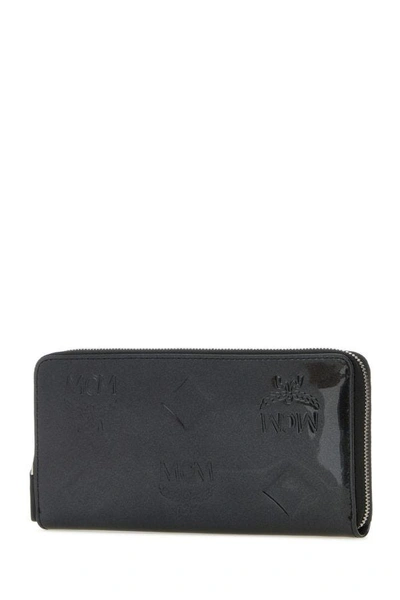 Shop Mcm Unisex Black Leather Wallet