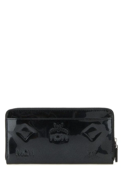 Shop Mcm Unisex Black Leather Wallet