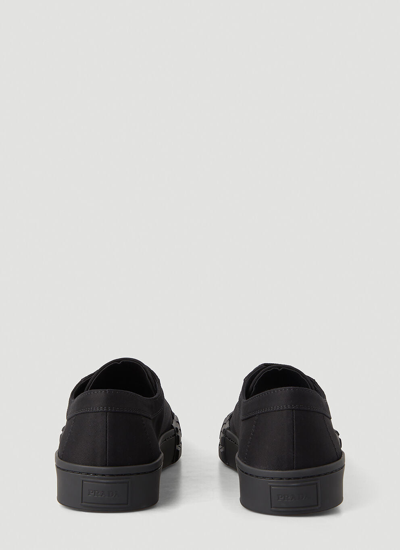 Shop Prada Men Cassetta Wheel Sneakers In Black