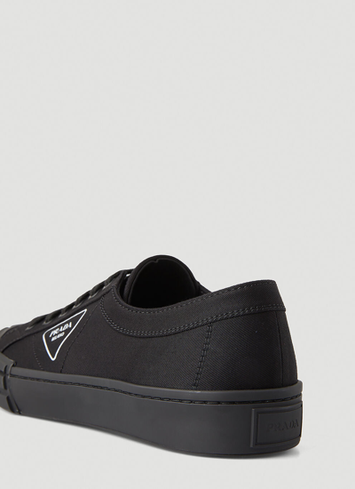 Shop Prada Men Cassetta Wheel Sneakers In Black