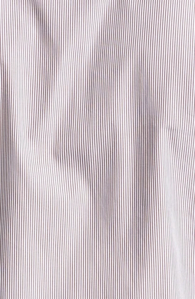 Shop Tom Ford Slim Fit Ladder Stripe Button-up Shirt In White/ Medium Brown