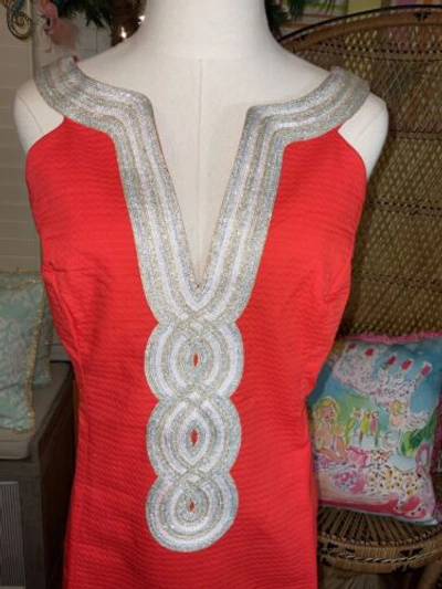 Pre-owned Lilly Pulitzer Valli Stretch Dress Ruby Red ❤️‍? Size 14, 16