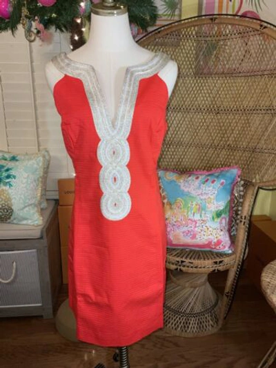 Pre-owned Lilly Pulitzer Valli Stretch Dress Ruby Red ❤️‍? Size 14, 16