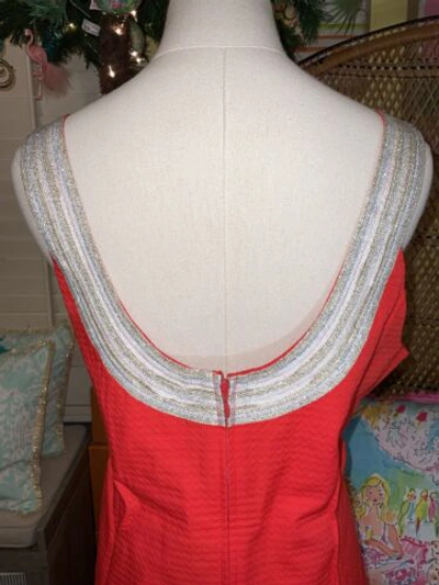 Pre-owned Lilly Pulitzer Valli Stretch Dress Ruby Red ❤️‍? Size 14, 16
