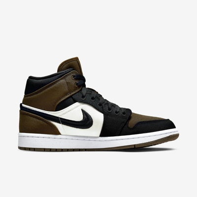 Pre-owned Jordan Nike Women's Air  1 Mid Se Shoes (dv0427-301) 'olive Toe' In Green