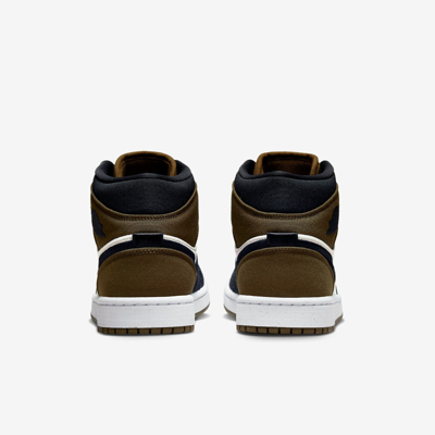Pre-owned Jordan Nike Women's Air  1 Mid Se Shoes (dv0427-301) 'olive Toe' In Green
