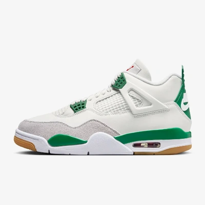 Pre-owned Jordan Nike  4 X Nike Sb Retro Pine Green Shoes Sneakers (dr5415-103) In White, Green