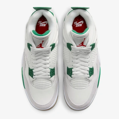 Pre-owned Jordan Nike  4 X Nike Sb Retro Pine Green Shoes Sneakers (dr5415-103) In White, Green