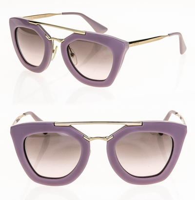 Pre-owned Prada Cinema Iconic Sunglasses 09q Opal Pink Gold Aviator Cat Gradient Pr09qs In Tkp-4k0