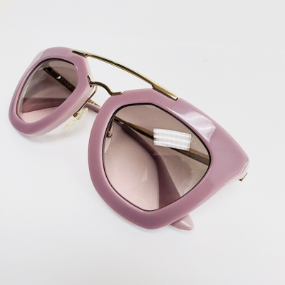 Pre-owned Prada Cinema Iconic Sunglasses 09q Opal Pink Gold Aviator Cat Gradient Pr09qs In Tkp-4k0