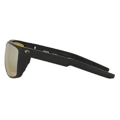 Pre-owned Costa Del Mar Costa Men's Ferg 580g Sunglass | Sunrise Silver Mirror Glass Lens | Black Frame In Yellow