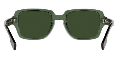 Pre-owned Burberry Eldon 0be4349 Sunglasses Men Green Rectangle 51mm 100% Authentic