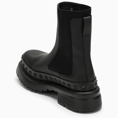 Shop Valentino Garavani Black Ankle Boot With Studs Men