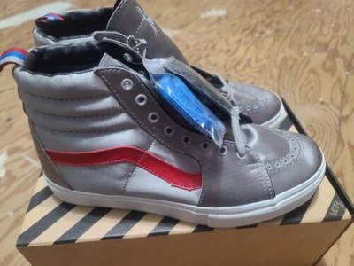 Pre-owned Vans 2008  X Huf Sk8 Hi Satin Pack Silver Size 11 Supreme Og Wtaps Syndicate