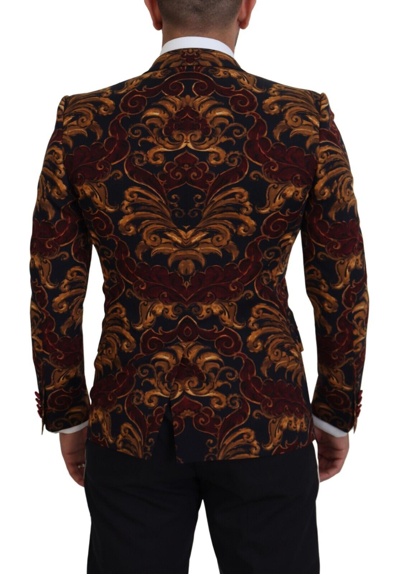 Pre-owned Dolce & Gabbana Blazer Martini Floral Single Breasted Men It46/us36/s 2500usd In Multicolor