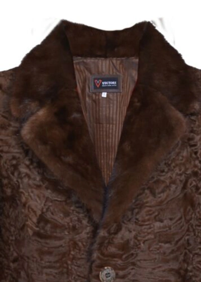 Pre-owned Handmade Man's Real Real Astrakhan Swakara Wavy Karakul Fur Long Coat All & Custom Size In Black