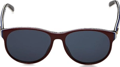 Pre-owned Gucci Authentic  Sunglasses Gg 0271s-003 Burgundy W/ Blue Lens 55mm