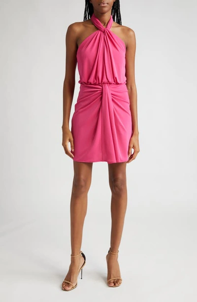 Shop Cinq À Sept Kaily Halter Sheath Dress In Pink Dahlia