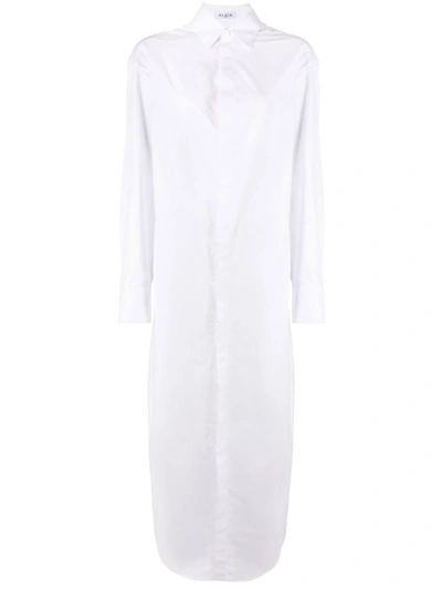 Shop Alaïa Cotton Chemisier Dress In White