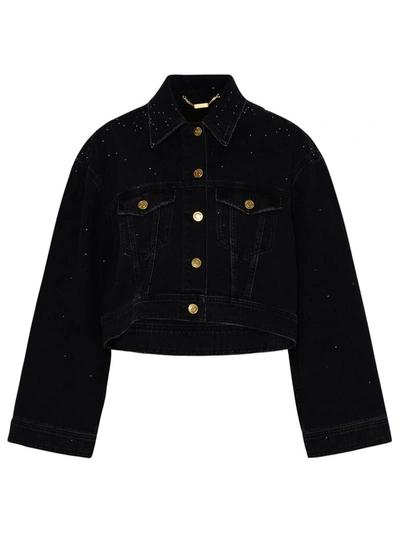 Shop Blumarine Black Denim Jacket