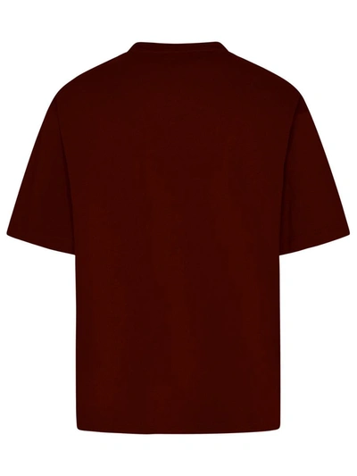 Shop Ambush New Bordeaux Cotton T-shirt In Brown
