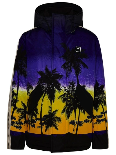 Shop Palm Angels Purple Polyester Ski Jacket In Violet