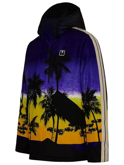 Shop Palm Angels Purple Polyester Ski Jacket In Violet
