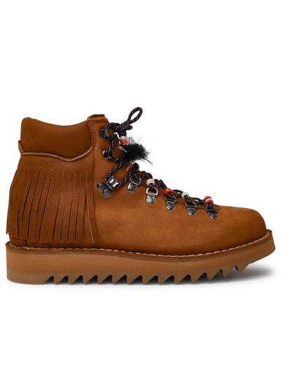 Shop Alanui Roccia Brown Leather Boots