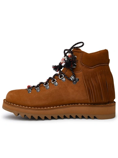 Shop Alanui Roccia Brown Leather Boots