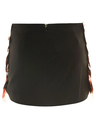 Shop Attico Rose Gold Rue Miniskirt With Sequins At The Front In Rayon Woman In Pink