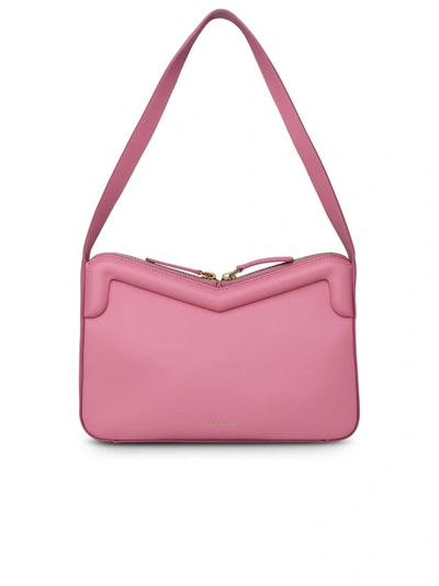 Shop Mansur Gavriel Rose Leather M Frame Bag In Pink