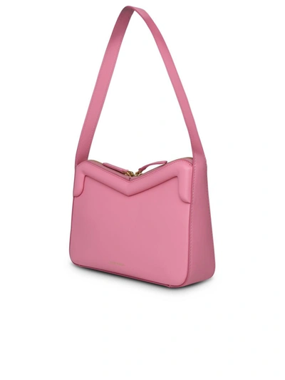 Shop Mansur Gavriel Rose Leather M Frame Bag In Pink