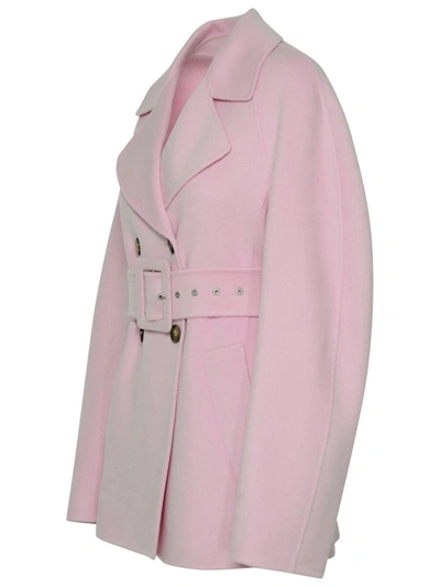 Shop Sportmax Rose Wool Blend Caban In Pink