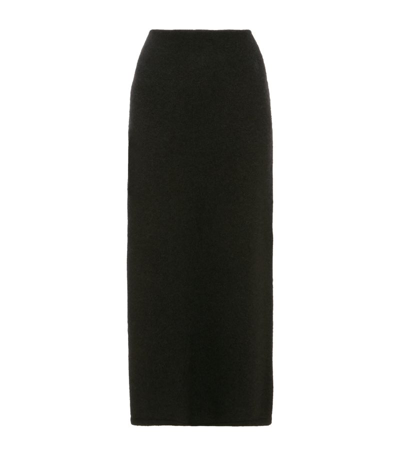 Shop Jw Anderson Wool-blend Midi Skirt In Black