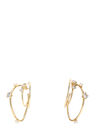Shop Panconesi Contellation Hoops Earrings In Gold