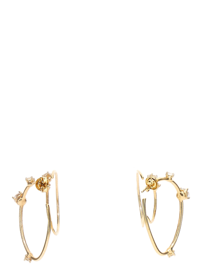 Shop Panconesi Contellation Hoops Earrings In Gold