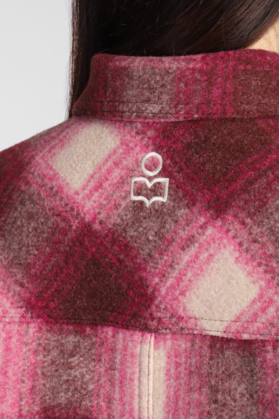 Shop Isabel Marant Étoile Harveli Coat In Fuxia Polyester