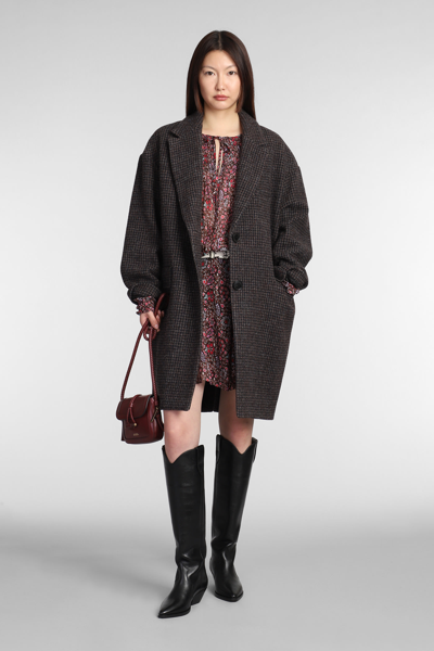 Shop Isabel Marant Étoile Limiza Coat In Brown Wool
