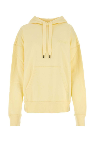 Shop Isabel Marant Scott Logo Embroidered Hoodie In Yellow