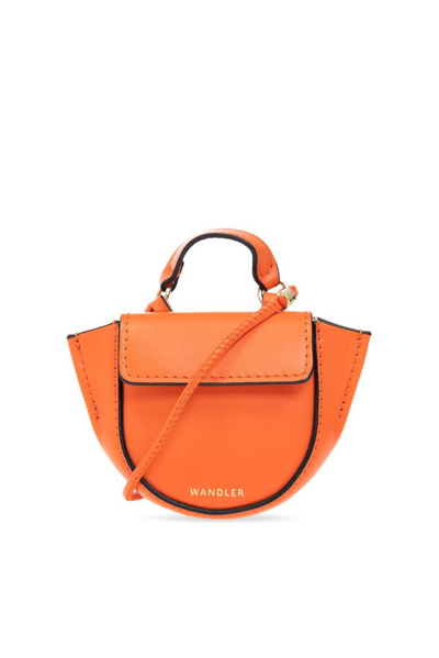 Shop Wandler Hortensia Micro Shoulder Bag In Orange